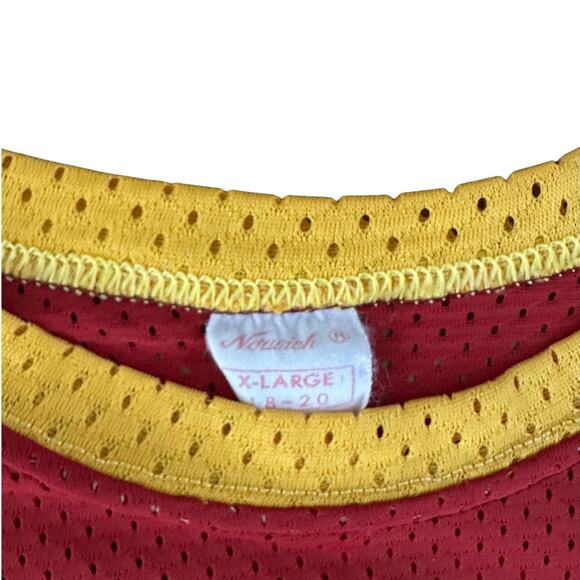 Vintage Youth Norwich Mesh Football Jersey #32 Maroon Gold I XL - Picture 4 of 7